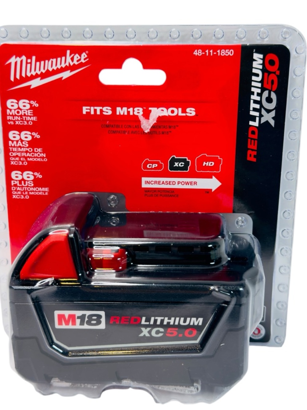 Milwaukee M18 Battery REDLITHIUM 18V XC 5.0 Genuine 48-11-1850